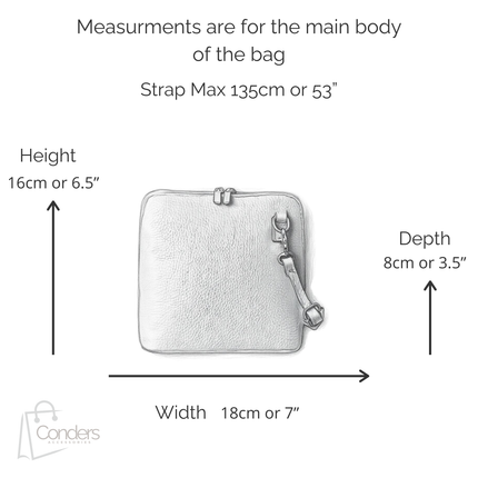 Bag dimensions for Fortuna bag. Conders