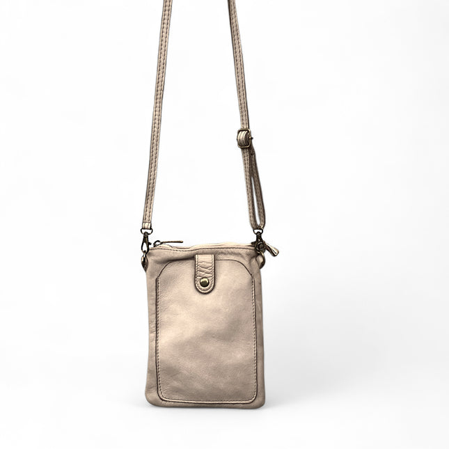 Soft Leather Slim Crossbody Bag - Ideal for Phone