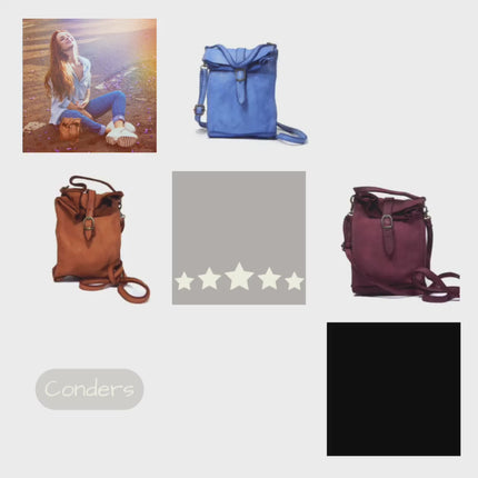 Video of small leather phone bags by Conders